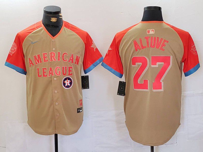 Men Houston Astros #27 Altuve Orange All star 2024 Nike MLB Jersey style 6